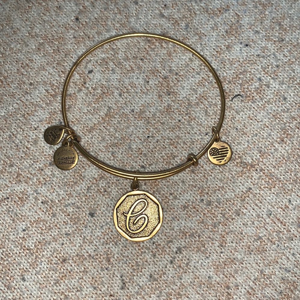 “C” monogram letter -Gold Alex and Ani bracelet